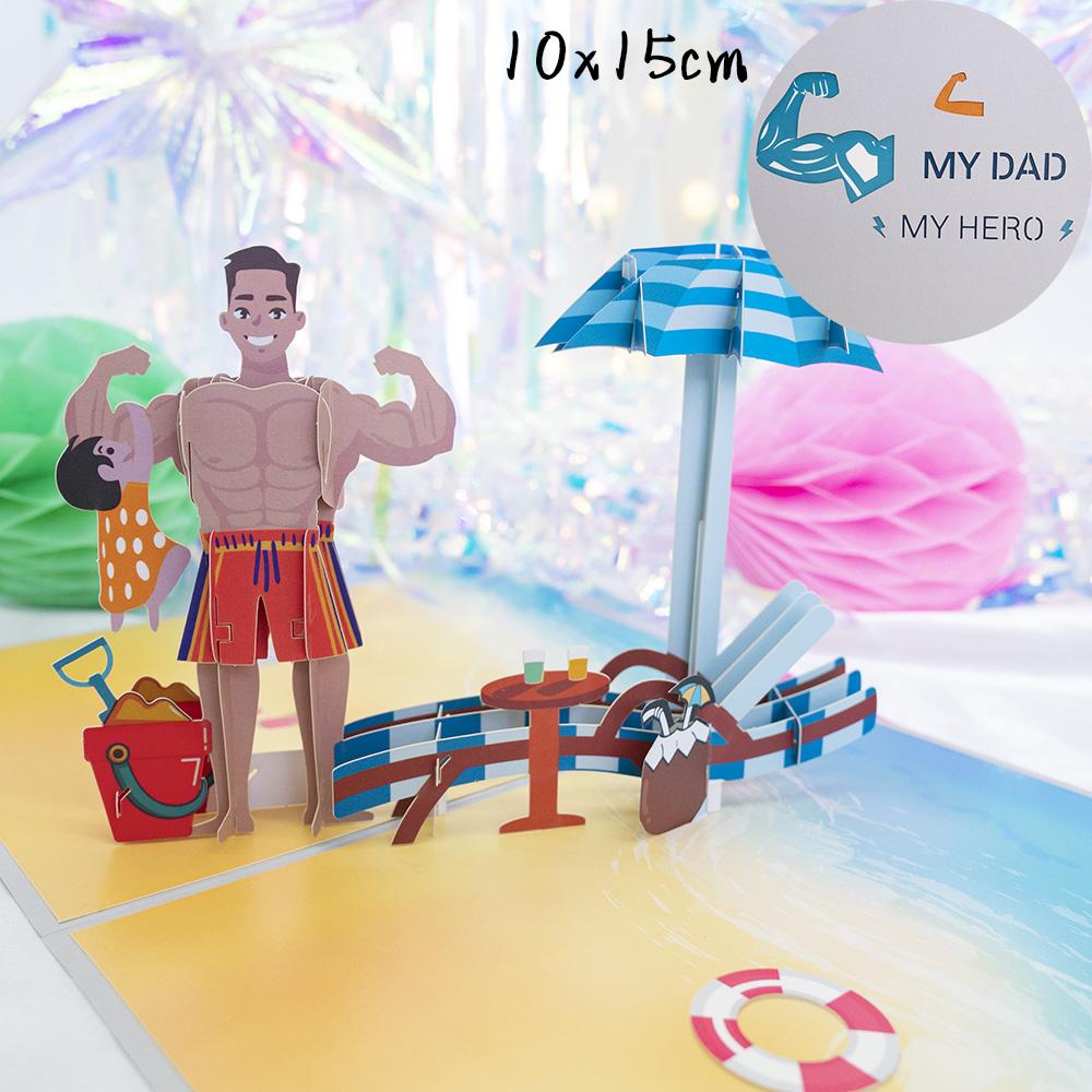 3D Creative Bouquet Gift Card For Mother Father Wife Friends Blessing Card Gift For Mothers Fathers Day Thank You Greeting Cards