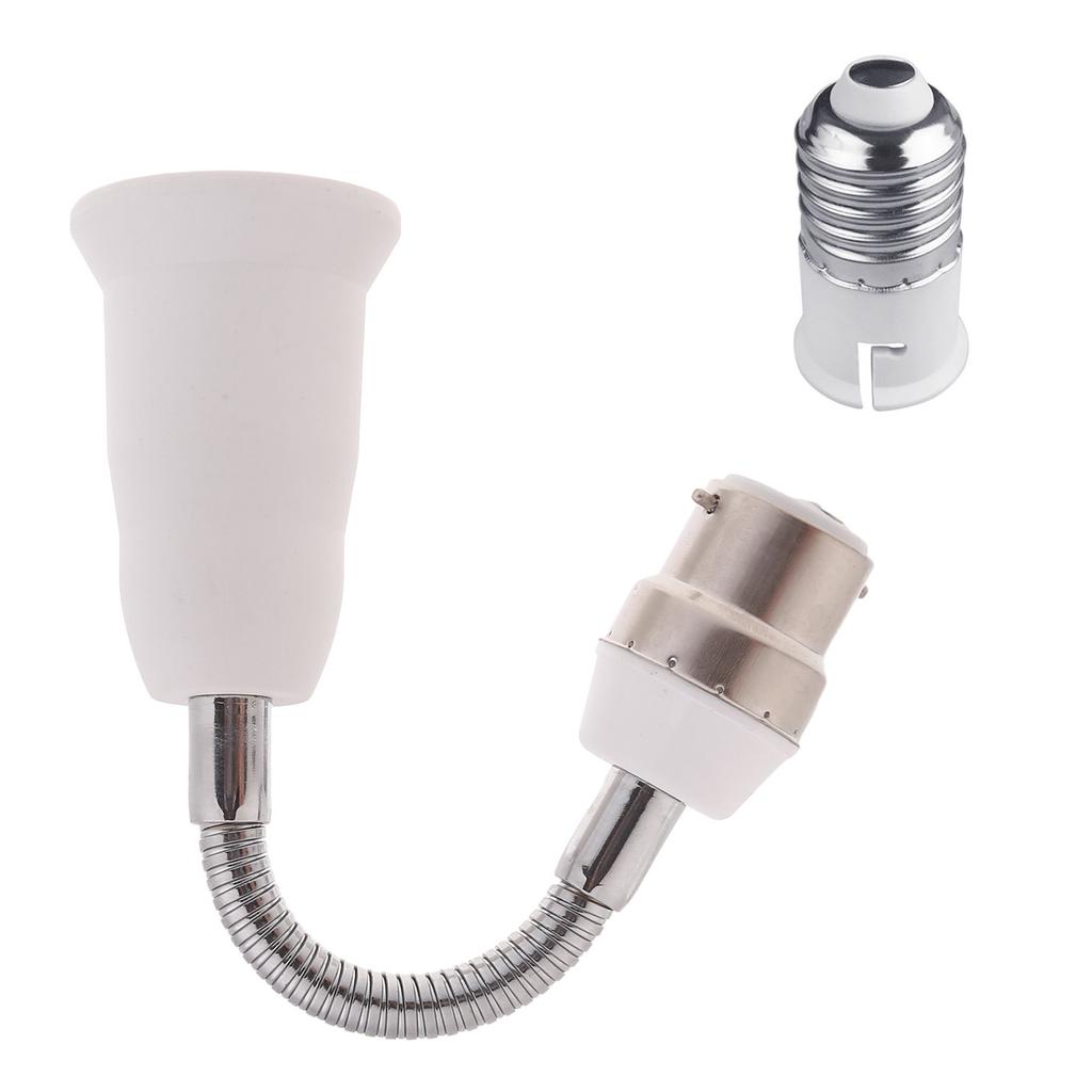 B22 to E27 Light Socket Extender Adapter Light Bulb Extension E27 Socket Extender Bendable Flexible Gooseneck Adjustable