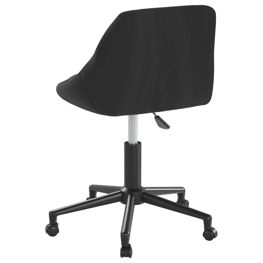 Dining Chair Swivel Black Velvet