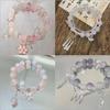 Bow Zircon Crystal Beaded Glass Bracelet New Chinese Retro Bracelet Fashion Versatile High Sense Jewelry Women