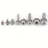 160PCS M2 M2.5 M3 M4 M5-304 Stainless Steel Cross Pan Head Combination Screw and Nut Set