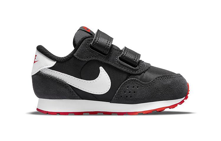 Nike MD Valiant Klettverschluss Niedrige Kleinkinderschuhe Schwarz Weiß Rot Säugling und Kleinkind CN8560-016