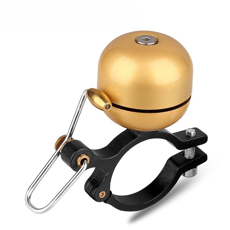 Classic Cycle Brass Bell Left Right Hand Use Bike Handlebar Mount Anodized 30mm Ring High Pitch Crisp Noise Warning