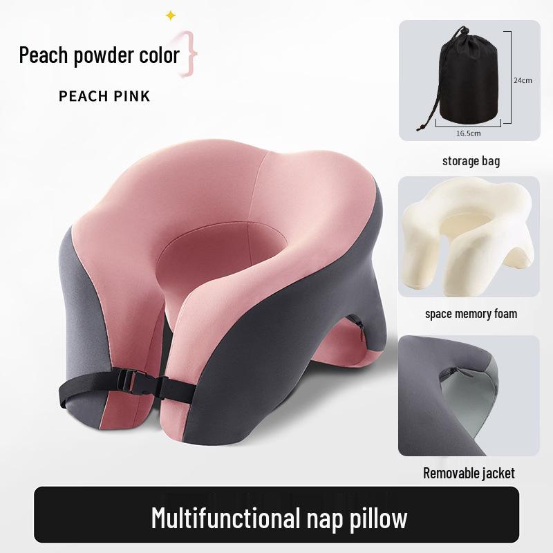 U-shaped Multi-functional Memory Foam Nap Pillow for Desk or Travel