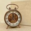Retro Table Clock Luxury Desk Watch Decorative Silent Tabletop Clocks Aesthetic Living Room Desktop Watches Table Decoration