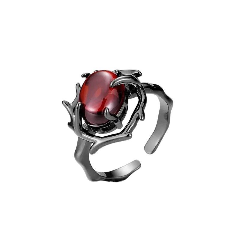 Dark Retro Ring Female Niche Design Sense Adjustable Opening Ring Cold Wind Index Finger Tail Ring Trendy Man