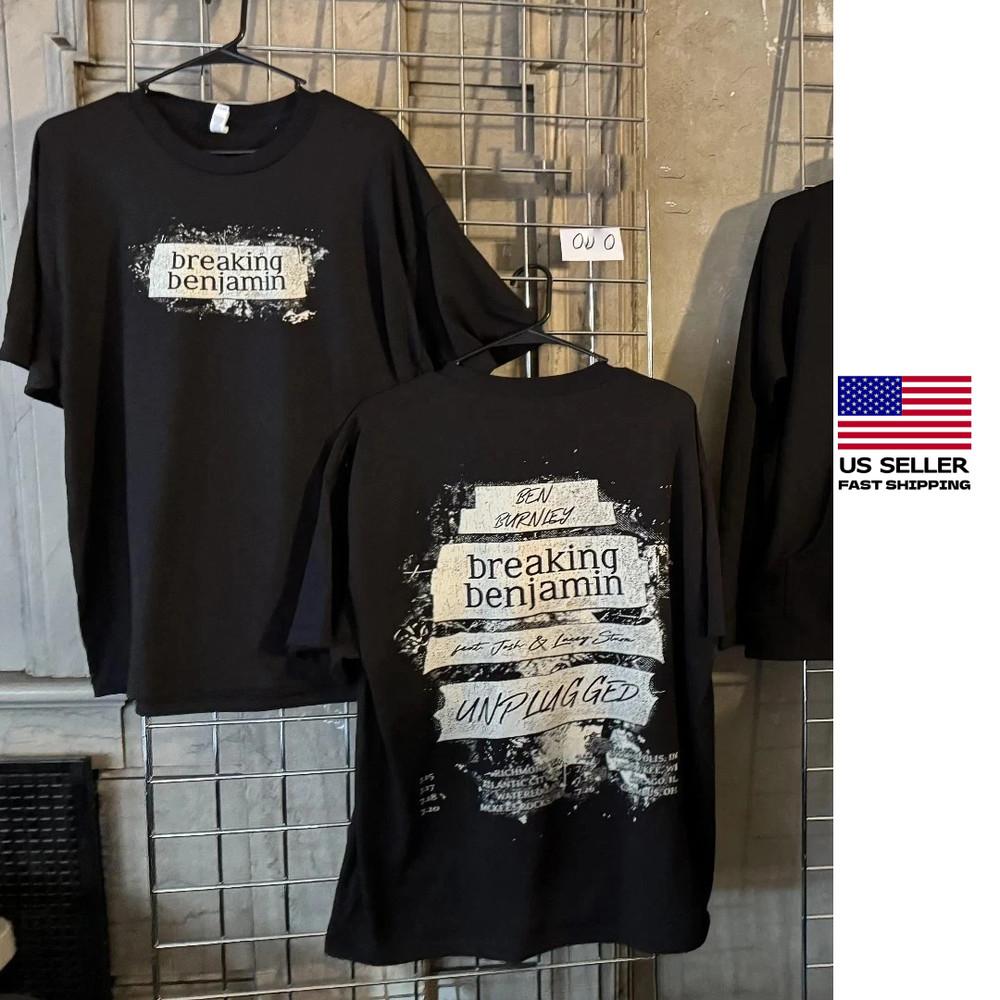 New Apparel Breaking Benjamin Unplugged Tour Merch 2025 T-shirt reprint AN53843 Unisex T-Shirt S
