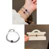 Geometric Zircon Square Pendant Adjustable Bracelet For Women Gift