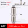 10pc 304 Stainless Steel Hexagonal Outer Wire Double Headed Straight Through Coupling Threaded Pipe Male Thread Hex Nipple Union