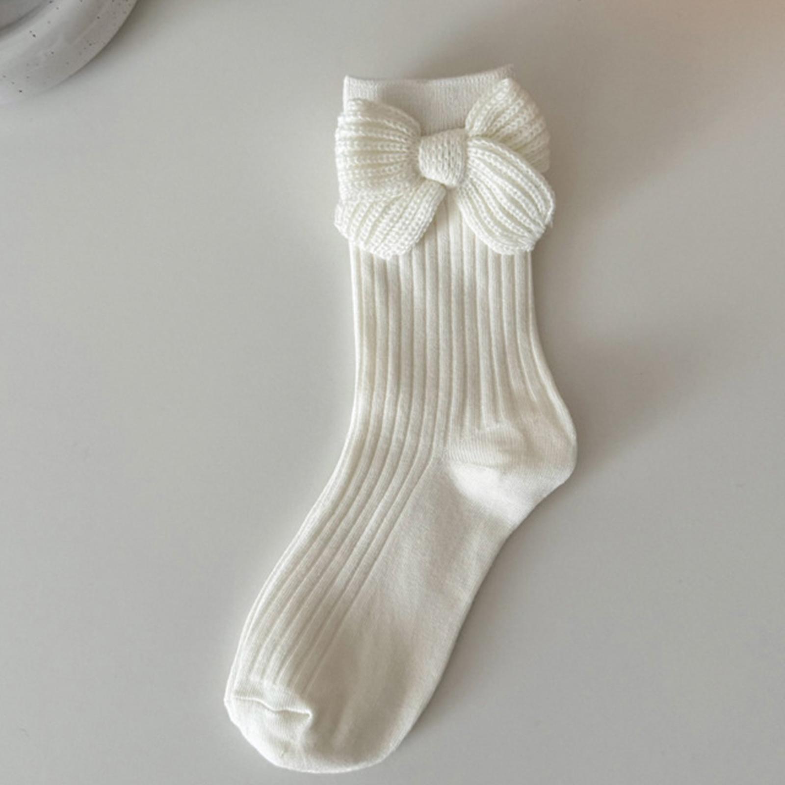 

Ladies Bow Socks, Coffee Colored Maillard Yarn, Bow Pile, Long Tube Socks, Outer Socks One Size белый