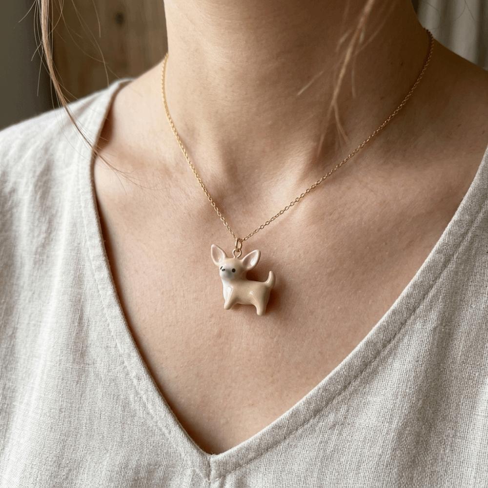 Creative Puppy Necklace Pendant Fashion Beagle Pendant Dog Pendant Necklace Accessories