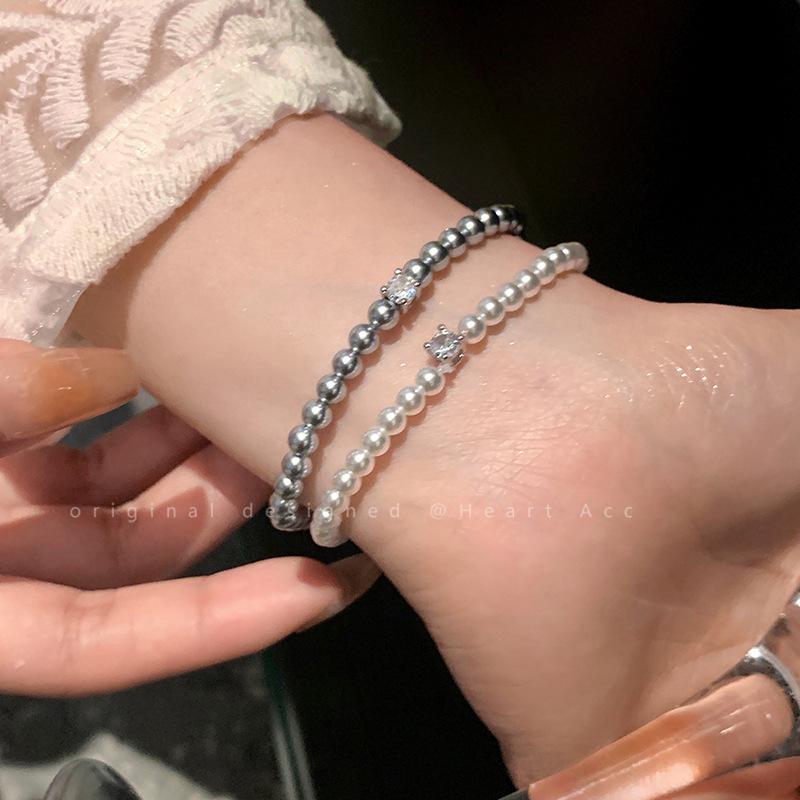 Браслет JYL TS Женский Бохо Многослойный Набор Усиливает Бохо-Атмосферу и Удачу ZJ13667 розовая жемчужина