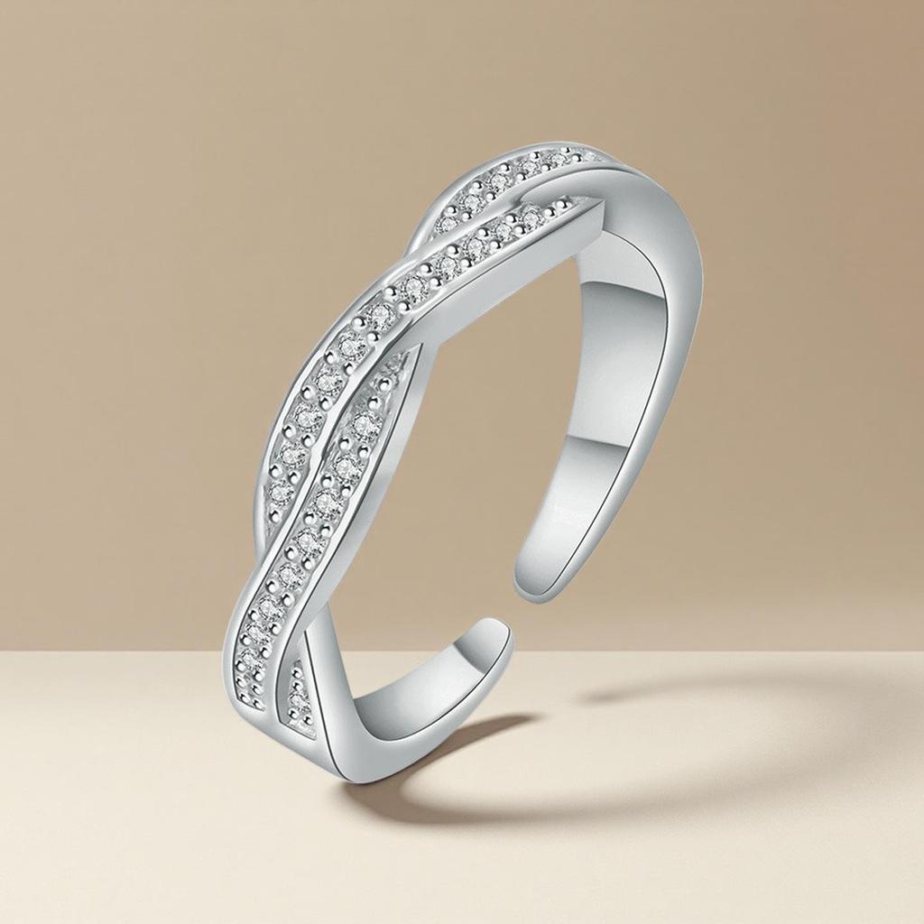 Exquisite Cubic Zirconia Wheel of Fortune Adjustable Ring - Popular European, American, Japanese, Korean Jewelry