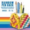 School Season Rainbow Pen Holder Cartoon Building Block Pen Holder Children Diy Small Particles Assembled Girl Gift Ornament