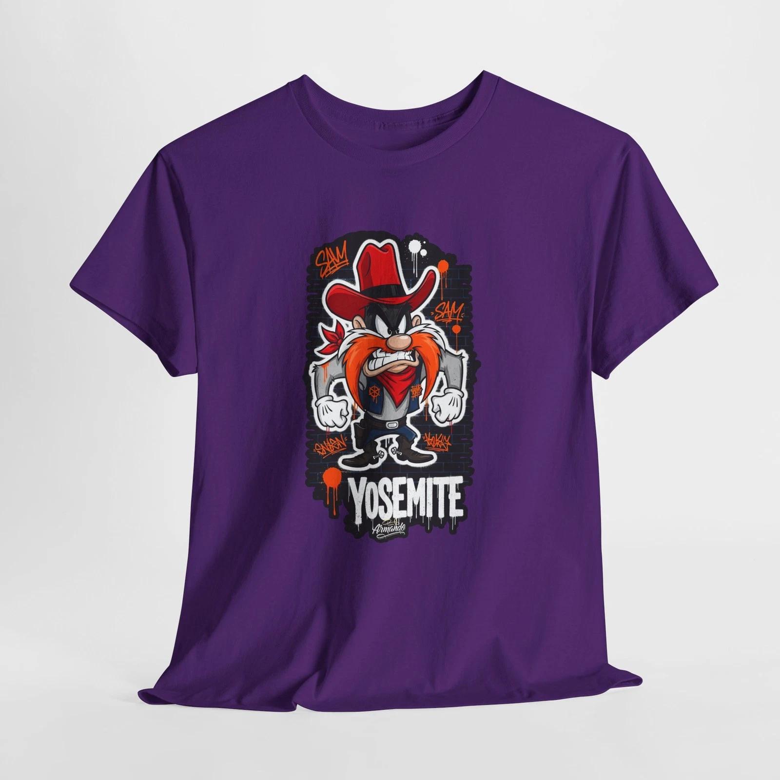 Yosemite Cowboy Character Tee | Western Cartoon Graphic Shirt 4XL