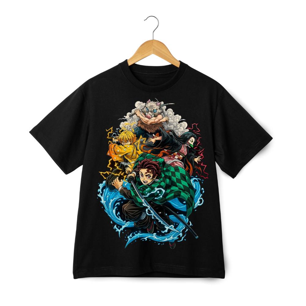 

Аниме-футболка «Клинок, рассекающий демонов» – Танджиро Незуко Зеницу Иноске Уличная футболка S