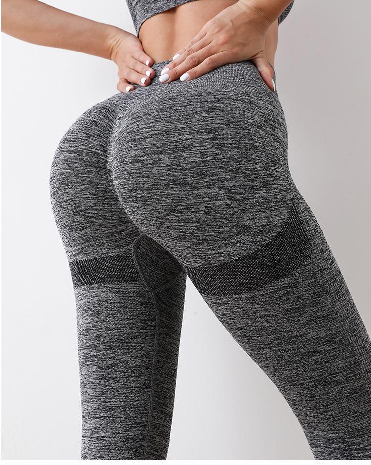 SUELLIAN Sexy Pfirsichfarbene, hüfthebende, schnelltrocknende Yogahose für Damen