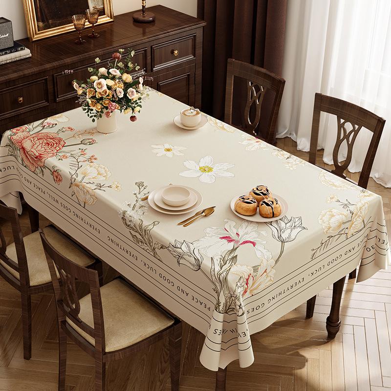 Environmentally Friendly and Odorless Imitation Sheepskin Table Cloths Heat-resistant Leather Tablecloth Rectangular Restaurant Decorative Fabric