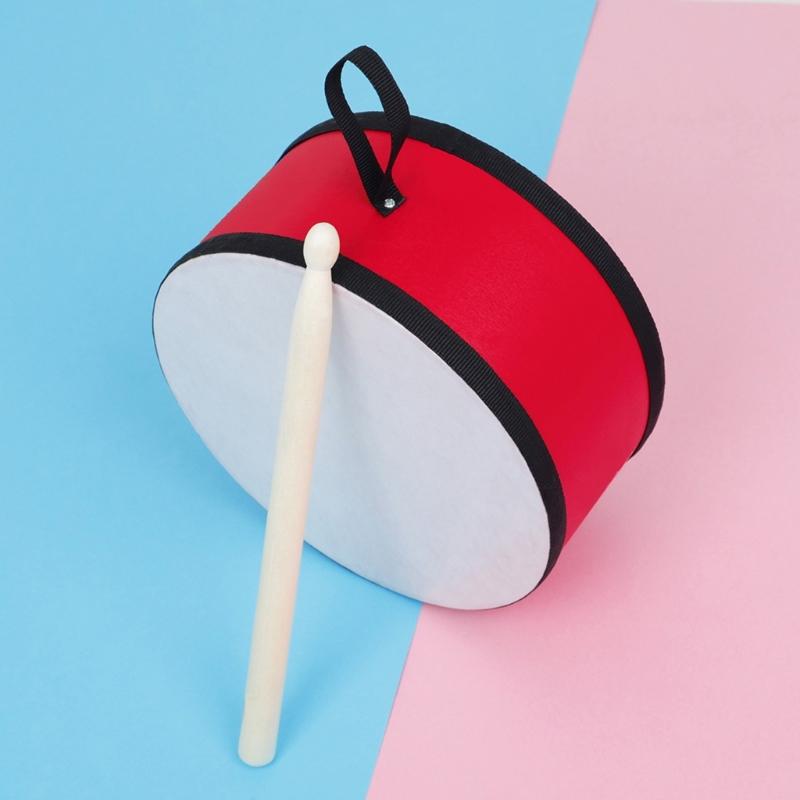 Orff Indian Drum Wooden Hand Drum Handheld Double Sided Tambourine Beginner Percussion Instrument Children Musical Toy