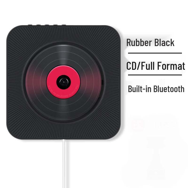

Wall-Mounted Bluetooth CD/DVD Player & MP3 Speaker for English Learning and Music Playback чёрный