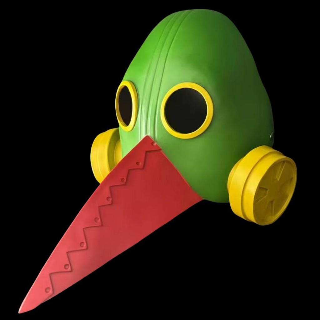 Maschera Chainsaw Man in Resina Oggetto di Scena con Design a Becco d'Uccello per Decorazioni di Natale e Halloween