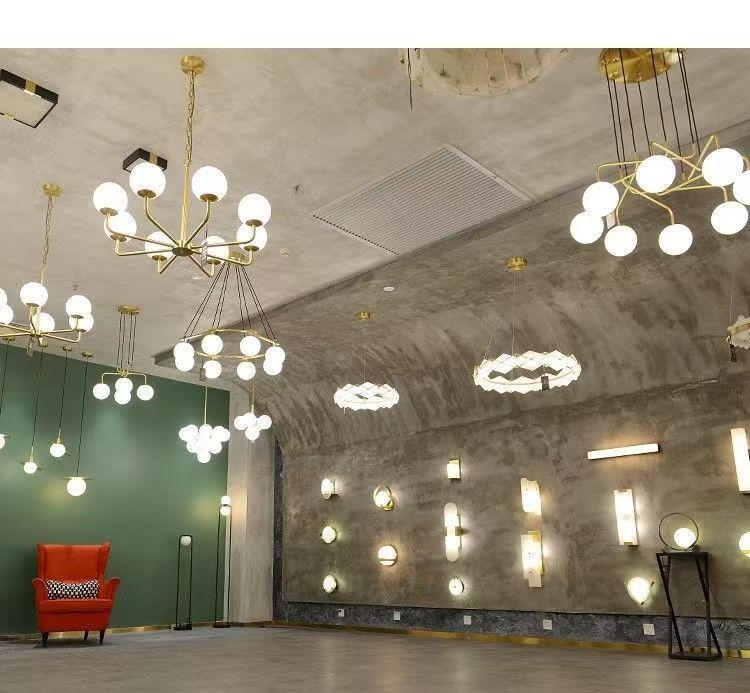 Modern Minimalist Marble and Copper Wall Lamp for Living Room, Study, and Bedroom