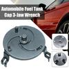 Straight Bending Gasoline Pump Wrench 3 Jaws Adjustable Fuel Tank Wrench  Vehicle Accessories