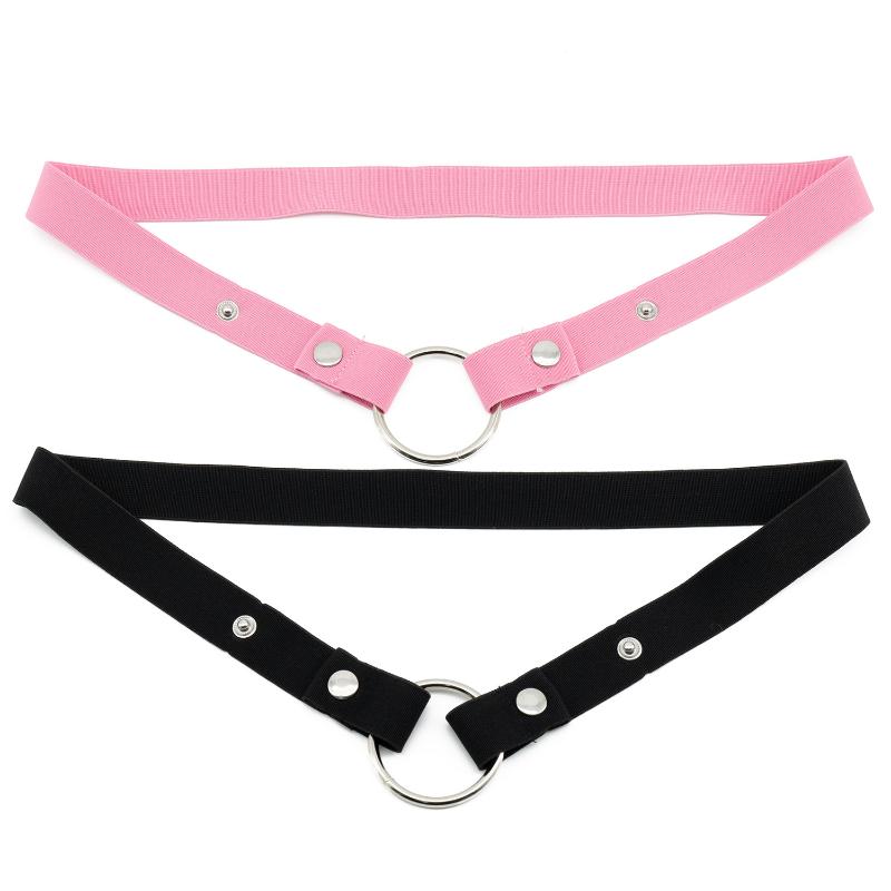 Adjustable Anti-Off Male Chastity Cage Device With Auxiliary Belt And Two-Way Widen Elastic Band Rope Sexy Underwear For Men