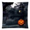 Happy Halloween Pillow Cases  Linen Sofa Cushion Cover Home Decor 