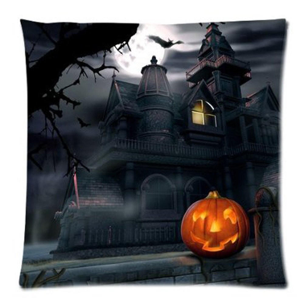 Happy Halloween Pillow Cases  Linen Sofa Cushion Cover Home Decor 