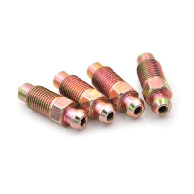 4ks M10 X 1,0 mm Motocyklový motocykl Brzdový třmen Ocelová odvzdušňovací šroubová vsuvka