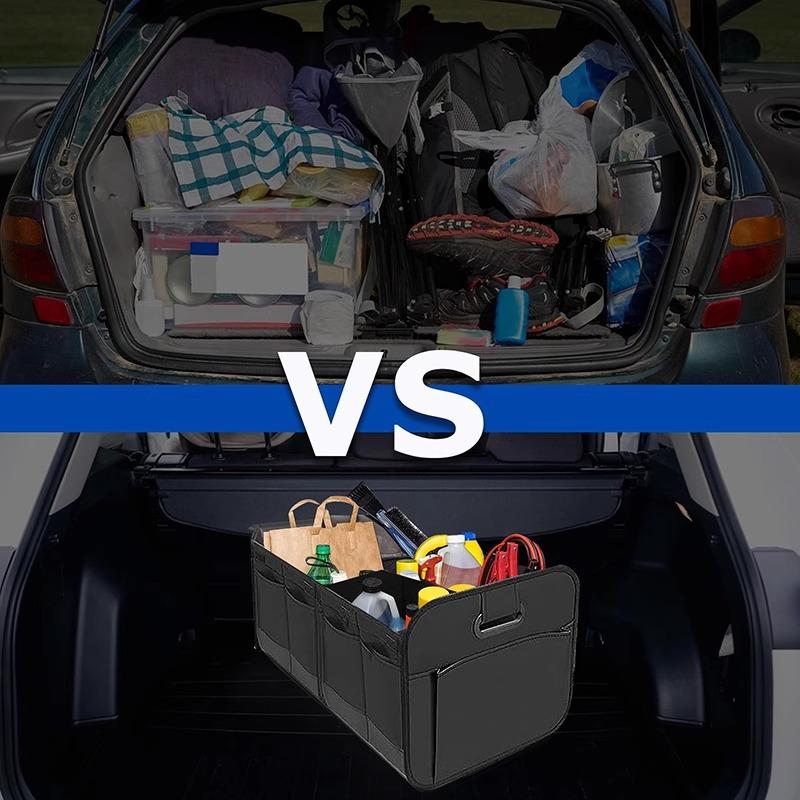 Foldable Car Trunk Organizer, Large Capacity Multi-Compartment Storage Box for SUV & Auto Accessories
