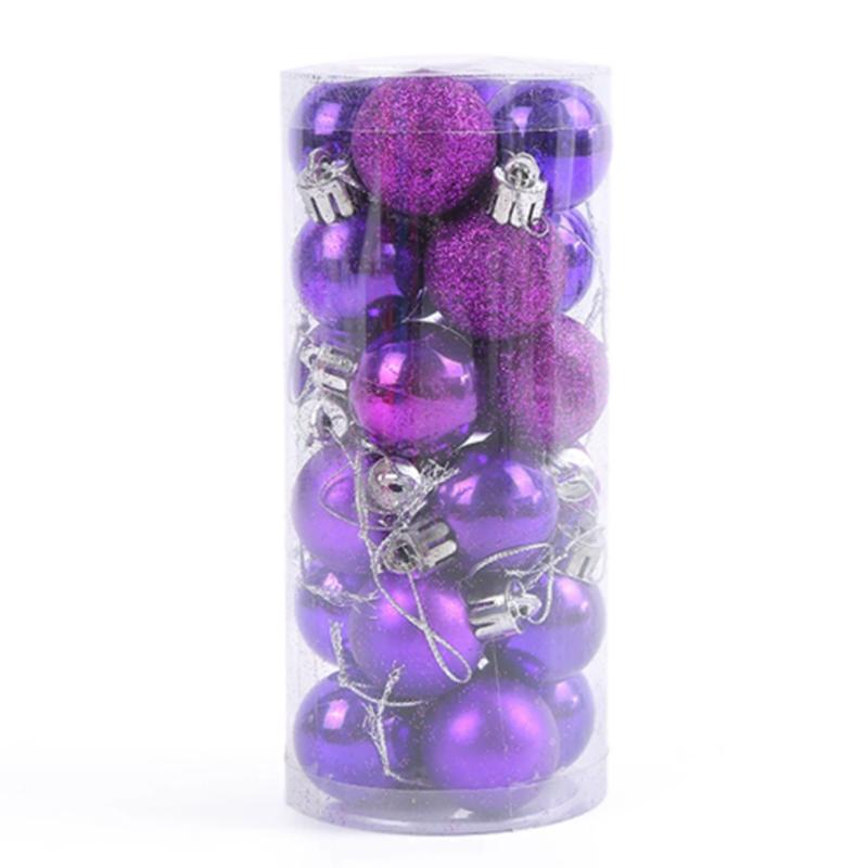 24 pezzi 3 cm Palline di Natale Decorazioni per l'Albero di Natale Palla Ciondoli da Appendere per l'Albero di Natale Decorazioni per l'Albero di Natale per Feste in Casa Regalo di Capodanno