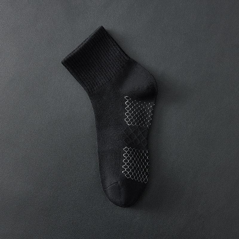 

1/2/3 шт. Графеновые антибактериальные теплые носки мужские и женские дезодорирующие носки средней длины однотонные чистые версии осенних и зимних теплых носков 3PCS чёрный