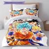 Dragon Ball Super Pattern Bedding,Quilt Set Quilt Cover Pillowcase Home Birthday Gift (1 * Duvet Cover + 2 * Pillowcase, Without Core)
