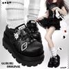 Women Grotesque Poker  New Y2k Goth Yabi Style Clown Theme Punk Hottie Versatile Height-enhancing Platform Shoes 8cm