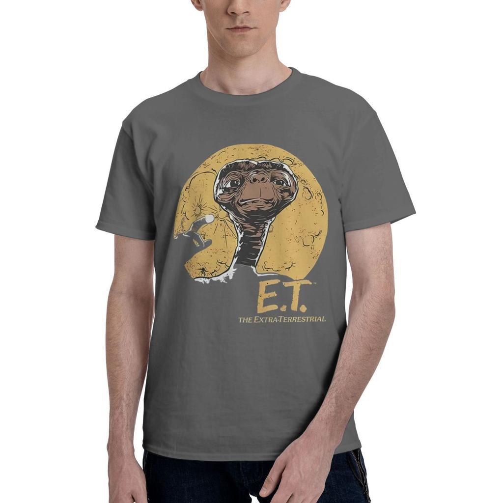 ET The ExtraTerrestrial Moon Frame 100 Cotton Casual Breathable Confortable Tops Funny Mens TShirts Mens Shirt