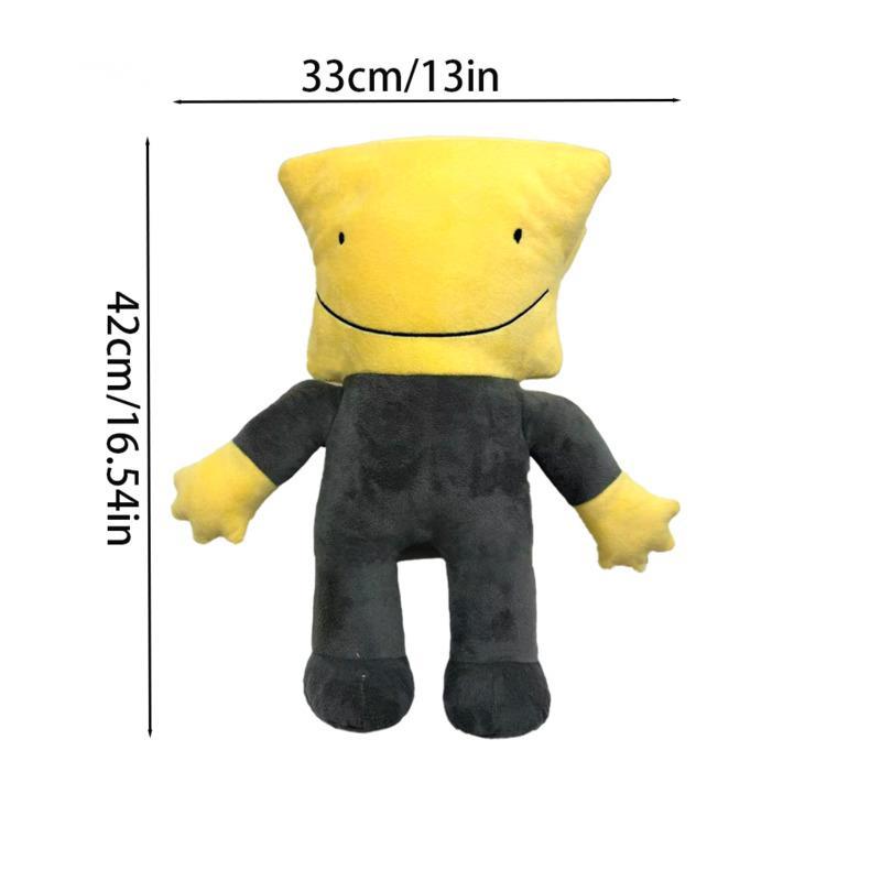 

New Yellow Square Face Periphery Plush Doll 42cm Toy Ornament Cartoon Room Decorations For Kid Gift