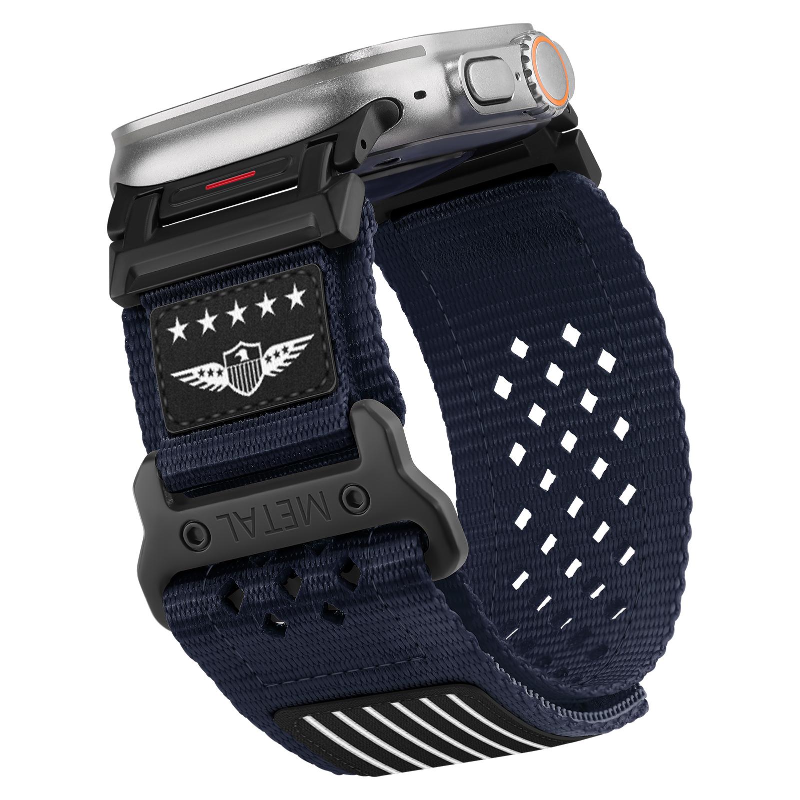 

Trail loop Straps for Apple Watch Ultra 2 Band 49mm 44mm 45mm Sport Nylon bracelet correa iWatch series 9 7 6 5 4 8 se 10 46mm 46 42 44 45 49mm SM полуночно-синий
