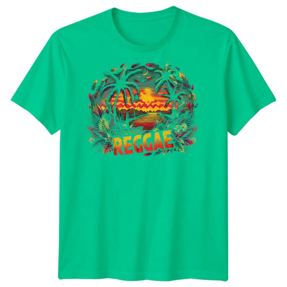 Roots Rock Reggae Unisexs T Shirt Rasta Music Lion Judah Jamaica Graphic Tee S
