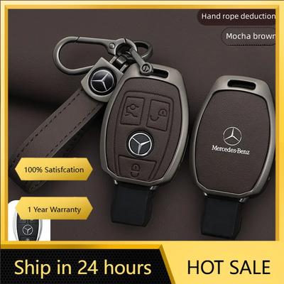 2025 Hot Alloy Style Car Key Case Cover Shell Fob For Mercedes Benz A B C E G Class C200 C300 E350 W205 E260L GLK A45 AMG BGA Ac