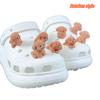 4/8PCS Summer Fashion Shoe Charms Set Accessories for Clogs Shoe Buckle Cute Teddy Dog DIY 3D Shoes Decorations for Bogg Bag