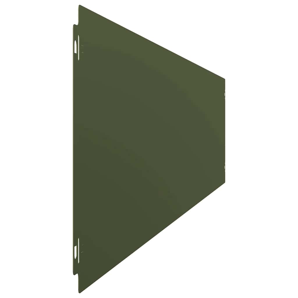 Lawn Edging 10 Pcs Olive Green 20 X 103 Cm Cold Rolled Steel