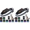 2X Cat Collar,Lighted Cat Collars for Night,Rechargeable Waterproof LED Cat Collar with Remote,Dog Lights