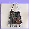 Ethnic Style Tassel Bag For Women With Large Capacity And Zipper Closure For Daily Use