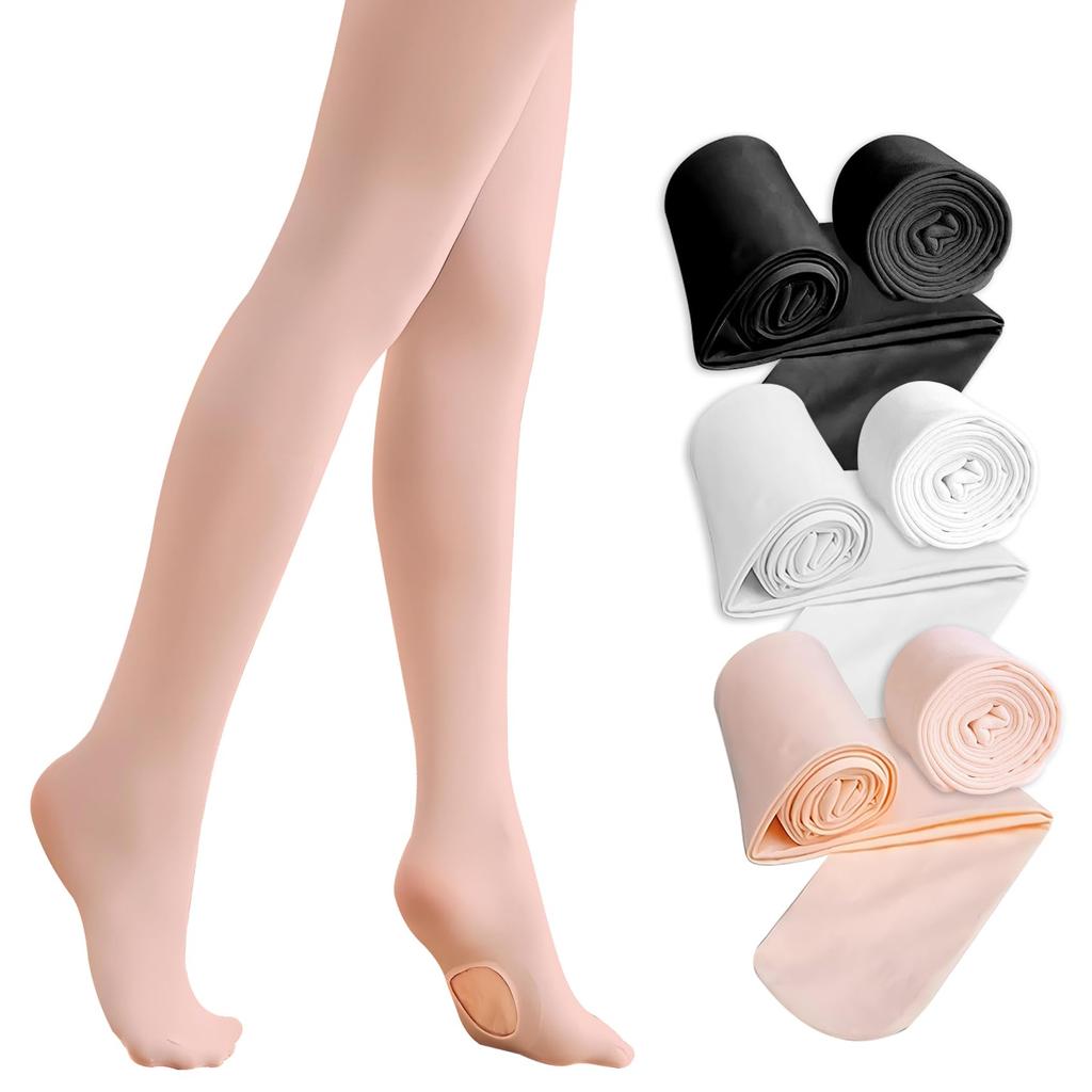 Ballet Set of Transition Highly Available In 3 Sizes for Children To Perfect for Kindergarten and School Entrance and Lessons [NKAKTSU] Tights, 100D,