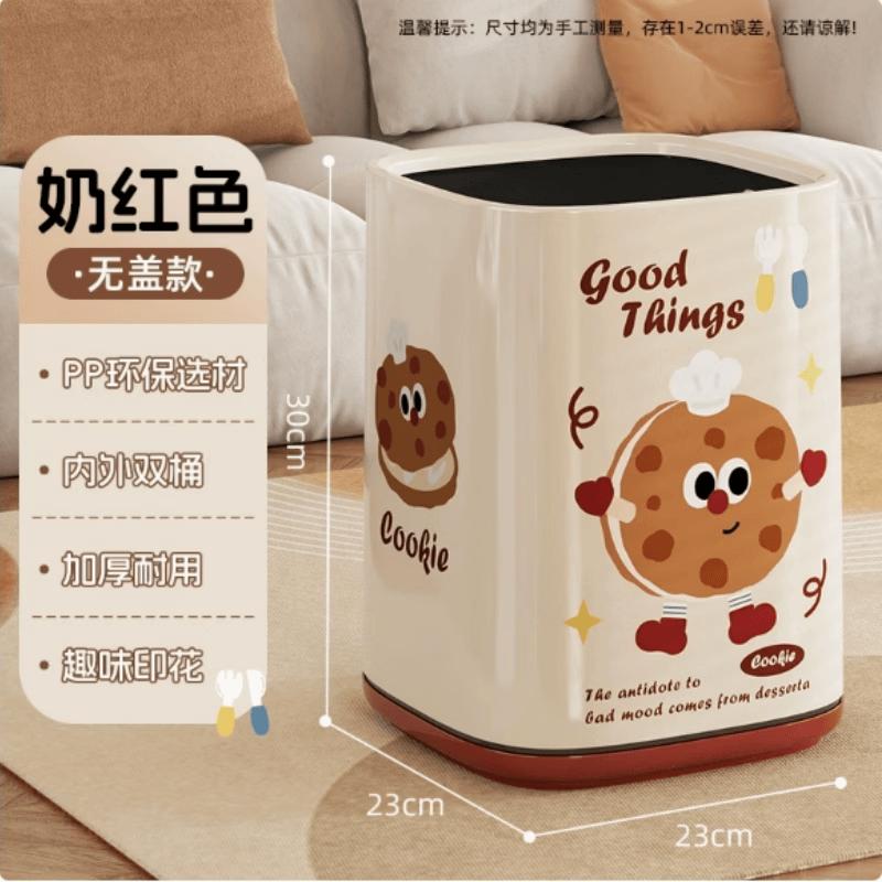 

Boyiduo 2026 Cartoon Wheeled Lidless Trash Can