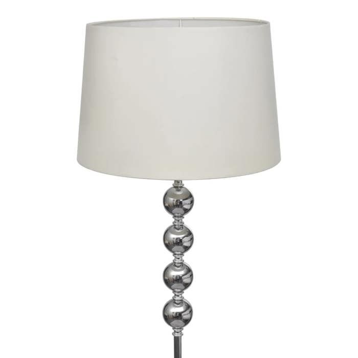 VidaXL Lampe de Sol à Long Pied 5 Boules de Décoration Blanc Lampe de Chevet 240904