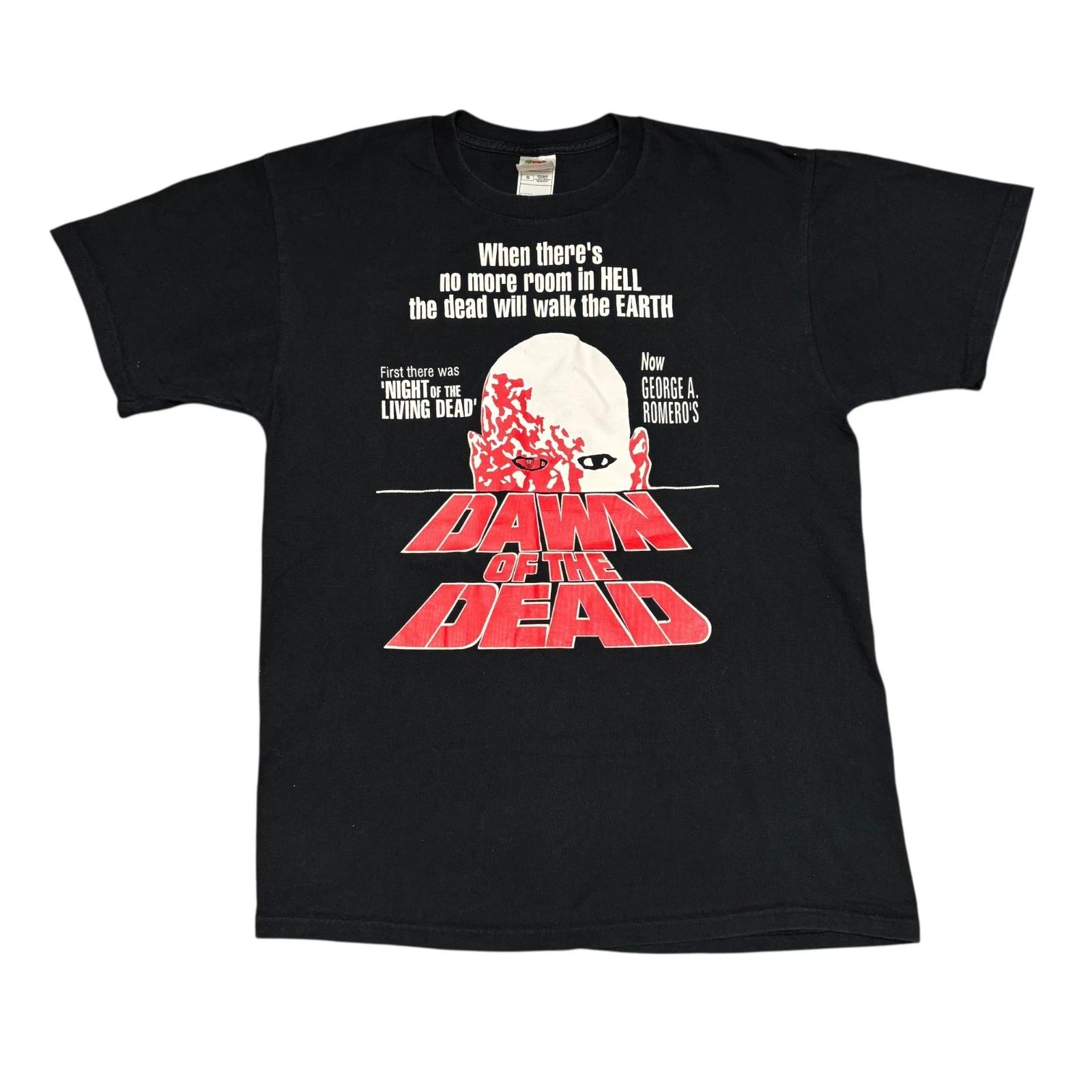 Dawn Of The Dead Shirt Large Black Zombie Horror Movie Promo George Romero 70s S