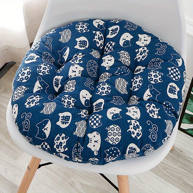 1pc Thick Heating Seat Cushion Pad Extra Thick Soft Cushion with Warmth for Office Home Car Floor NonSlip Circular Chair Pad